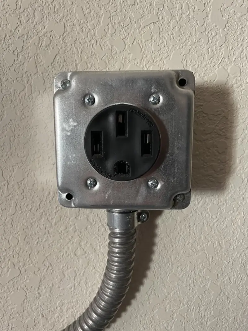 NEMA 14-50 outlet installed for Smart Home Electrical in Livingston